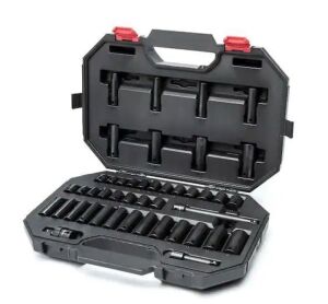 Husky 3/8 in. Drive SAE/MM Impact Set, 44-Piece