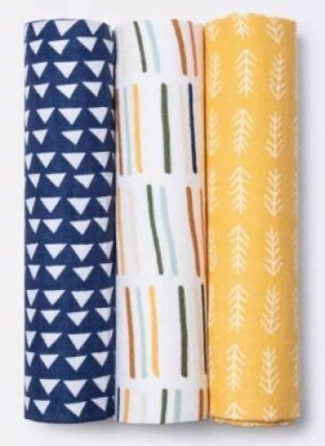 3-Pack&nbsp;Muslin Swaddle Blankets Primary - Cloud Island