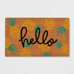 1'6"x2'6" "Hello" Pineapple Doormat - Sun Squad