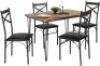 VECELO 5-Piece Dining Table Set,&nbsp;Black - Appears New&nbsp;&nbsp;