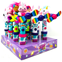 Sweet Squad Candy Fans - Includes Hairy Llama, Kittycorn Mermaid, Unicorn, and Mermaid - Candy Inside!