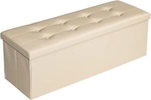 43" Folding Ottoman - Beige