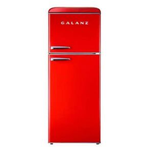 Galanz 10.0 cu. ft. Retro Top Freezer Refrigerator with Dual Door True Freezer, Frost Free