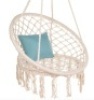 Cotton Macrame Hammock Hanging Chair Swing, Beige