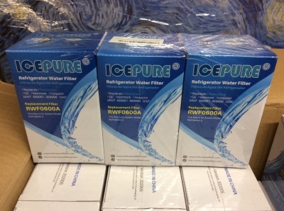 Case of (12) IcePure Refrigerator Water Filter Replacement Filter RWF0600A, 3 Pack - New