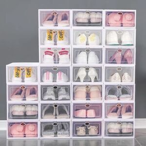 36-Pack Stackable Shoe Storage Boxes