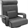 Oversized Swivel Gaming Floor Chair w/ Armrest, Adjustable Backrest, Dark Gray