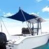 Boat T-Top Sun Shade Kit - 70"x59"x47", Dark Blue