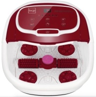 Automatic Heated Shiatsu Massage Foot Bath Spa w/ Pumice Stone, Burgundy