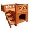 Wood Pet House with Deck&nbsp;