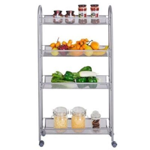 4-Tier Utility Cart - Silver