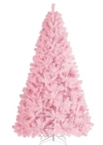 Yaheetech 7.5ft Pink Artificial Christmas Tree