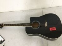 Full Size Beginner Acoustic Guitar Set with Case, Strap, Capo - 41in