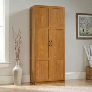 Sauder Select 2-Door Tall Storage Cabinet - Highland Oak Finish