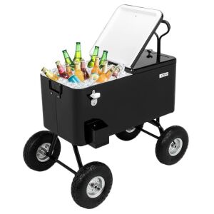 80 Qt Outdoor Cooler Cart - Incomplete/Damaged