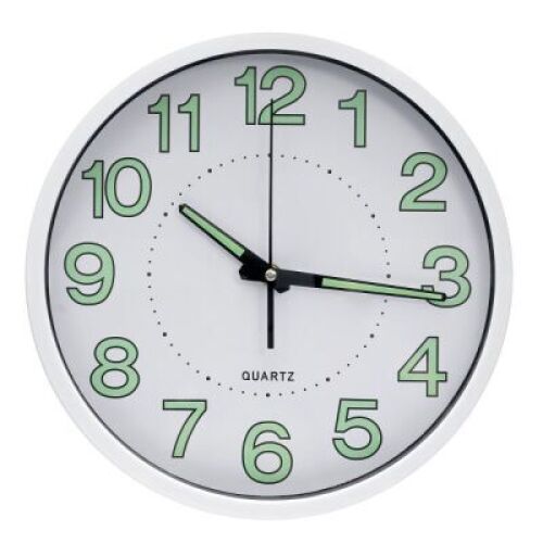 12" Glow-in-the-Dark Wall Clock