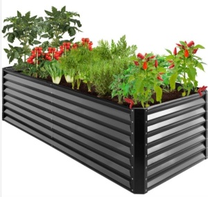 Outdoor Metal Raised Garden Bed for Vegetables, Flowers, Herbs - 8x4x2ft, Missing Hardware