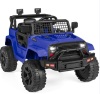 12V Kids Ride-On Truck Car w/ Parent Remote Control, Spring Suspension, Blue, Missing Hardware