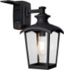 Home Luminaire 31703 Spence 1-Light Outdoor Wall Lantern with Seeded Glass and Built-in GFCI Outlet, Black - Appears New&nbsp;&nbsp;
