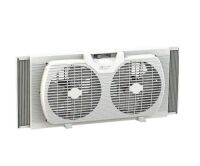 Comfort Zone&nbsp;9 in. Twin Window Fan with Manually Reversible Airflow Control