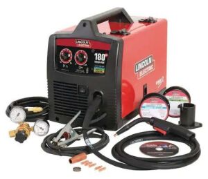 180 Amp Weld-Pak 180 HD MIG Wire Feed Welder with Magnum 100L Gun, Gas Regulator, MIG and Flux-Cored Wire, 230V