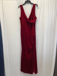 Womens Sleeveless Velvet Dress, L