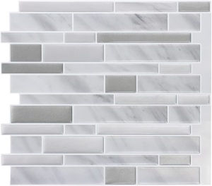 WalDecoo Marble Peel and Stick Backsplash Tiles, 10 Pack