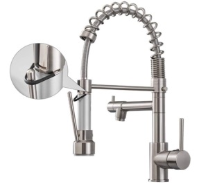 AIMADI Kitchen Faucet with Pull Down Sprayer, Stainless Steel Brushed Nickel