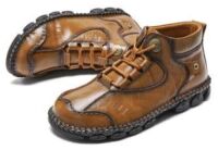 Menico Men's Vintage Casual Leather Boots - Size 44