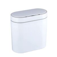 ELPHECO 2.5 Gallon Waterproof Motion Sensor Small Bathroom Trash Can with Lid