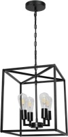 4-Light Industrial Metal Farmhouse Chandelier