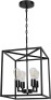 4-Light Industrial Metal Farmhouse Chandelier
