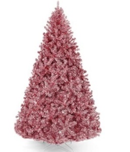 6ft Artificial Tinsel Christmas Tree w/ 1,477 Tips, Stand - Pink, E-Commerce Return