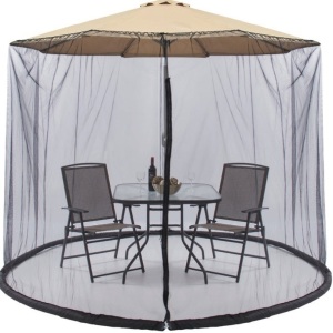 Adjustable Bug Net Accessory for Patio Umbrella w/ Zippered Door - 9ft, E-Commerce Return/Appears New