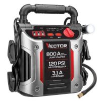 Vector 800 Peak Amp Jump Starter, 120 PSI Air Compressor, 3&nbsp;USB Charging Ports