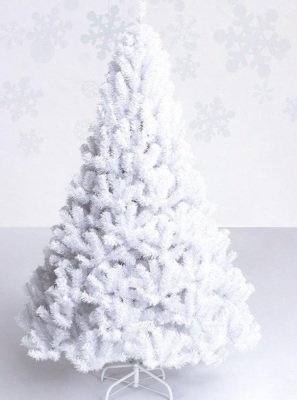 8Ft Artificial PVC Christmas Tree with Stand, White