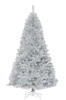 7.5 ft. Hinged Unlit Artificial Silver Tinsel Christmas Tree