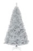 7.5 ft. Hinged Unlit Artificial Silver Tinsel Christmas Tree