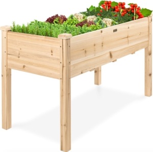 Raised Garden Bed, Elevated Wood Garden Planter Stand, 48x24x30in, Missing Hardware