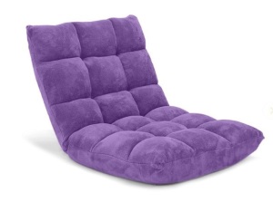 Adjustable Cushioned Floor Chair, Purple