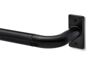 Project 62 Curtain Rod, 36-66in, Matte Black, Missing Hardware