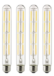 4pk LED Filament T10/T30 Tubular Light Bulbs