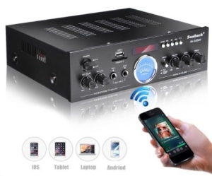 Sunbuck Bluetooth Home Theater Amplifier, Audio Stereo AMP Mixer USB FM