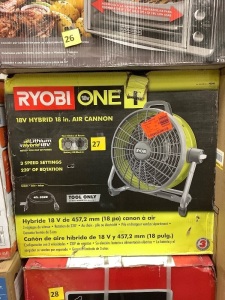 RYOBI ONE+ 18V Hybrid 18 in. Air Cannon Drum Fan