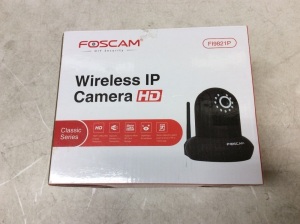 Foscam FI9821P HD 720P WiFi Security IP Camera with iOS/Android App, Pan, Tilt, Zoom, Two-Way Audio, Night Vision up to 26ft, Black - Appears New  