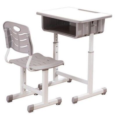 Kids Desk and Chair Set - Gray