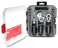 Husky 46-Piece 1/4" and 3/8" Stubby Ratchet and Socket Set
