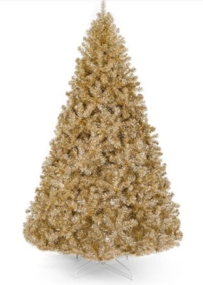 7.5 ft. Gold Unlit Tinsel Artificial Christmas Tree