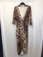 Womens Animal Print Dress, L