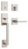 Kwikset San Clemente Satin Nickel Door Handleset w/ Halifax Door Handle